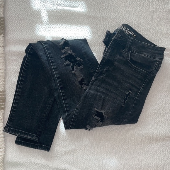 American Eagle Outfitters Denim - American Eagle Black Ripped Jeans